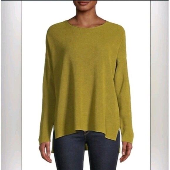 Eileen Fisher Pullover Sweater Knit Wool Blend Size Large Boxy Fit - Picture 1 of 9